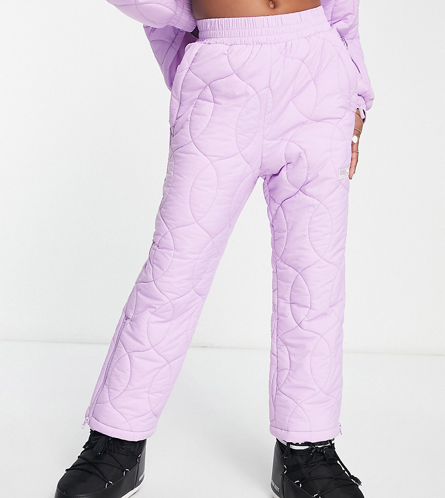 Asos Design 4505 Petite Ski Quilted Sweatpants Salopette-pink