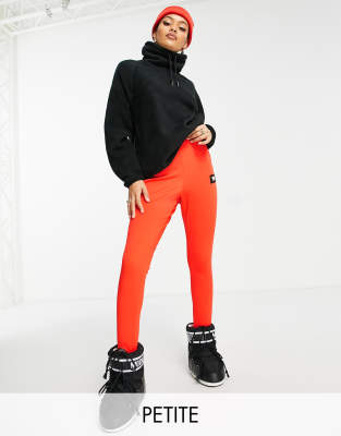 ASOS DESIGN 4505 PETITE SKI SKINNY SKI PANTS WITH STIRRUP-RED