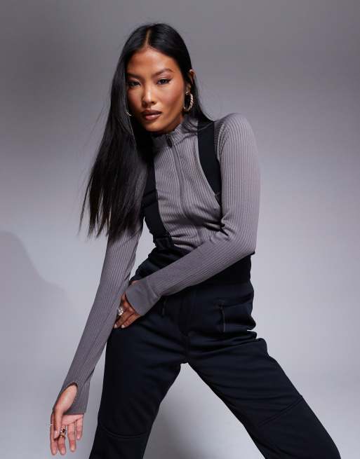 ASOS 4505 Petite Ski soft shell water repellent kick flare ski pants in black ASOS