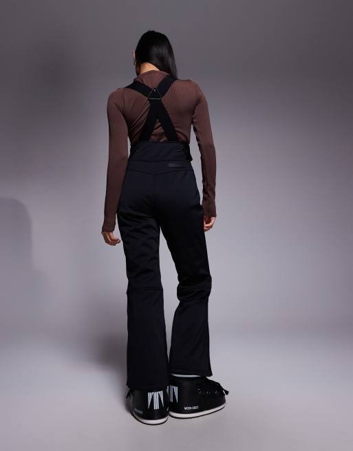 ASOS 4505 Petite Ski soft shell water repellent kick flare ski pants in black, 3 of 5