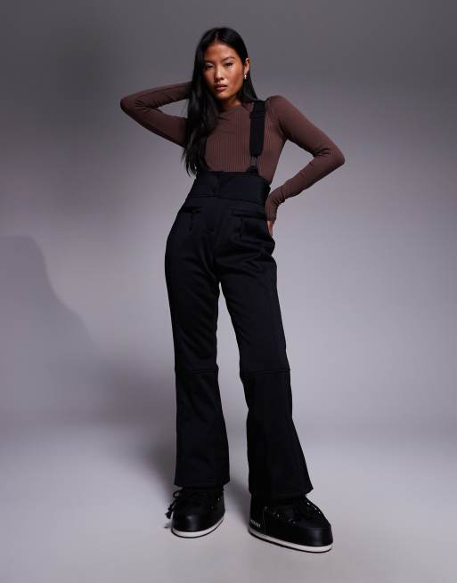 ASOS 4505 Petite Ski soft shell water repellent kick flare ski pants in black, 5 of 5
