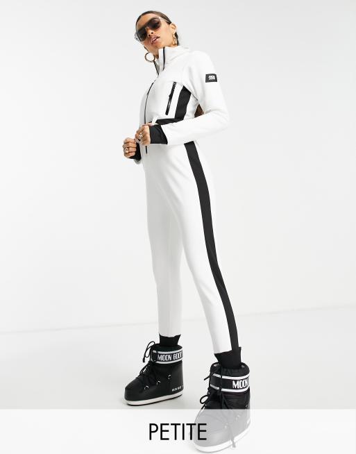 Asos Design 4505 Petite Ski Suit In Color Block-neutral