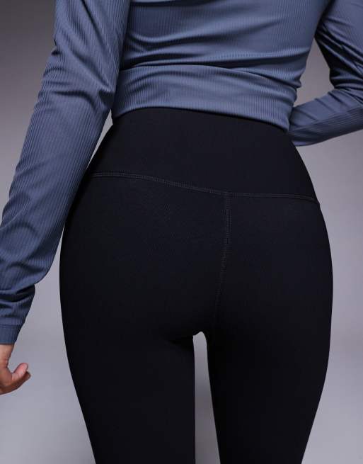 ASOS 4505 Petite Ski thermal ribbed fleece back base layer legging with sweat wicking in black, 5 of 5