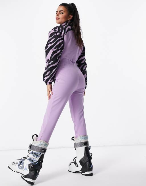 ASOS 4505 Petite Ski - Tuta da sci intera stile anni '80 con stampa