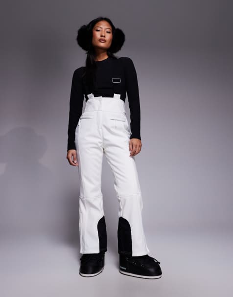 ASOS 4505 Petite – Ski – Wasserabweisende, ausgestellte Softshell-Skihose in Weiß - view 1