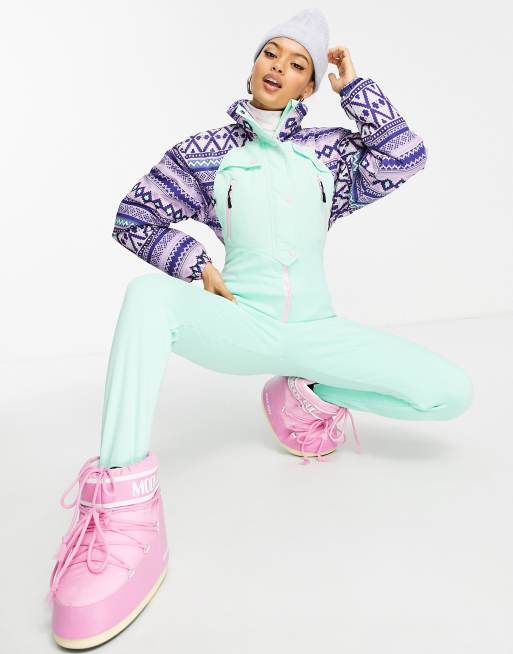 ASOS 4505 Petite – Skianzug mit geometrischem Retromuster-Detail, 4 von 4
