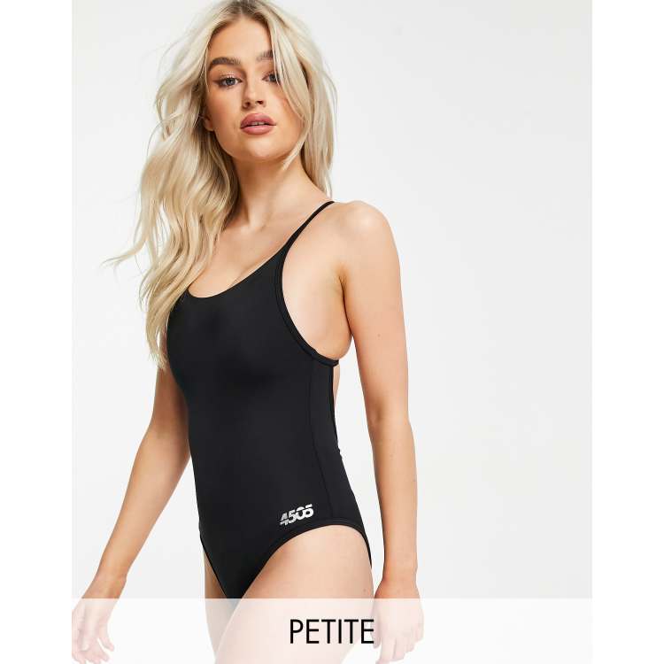 ASOS 4505 Petite swimsuit with racerback detail