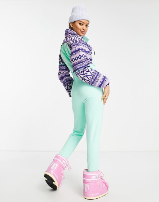 ASOS 4505 Petite - Tuta da sci con stampa geometrica rétro, 2 di 4