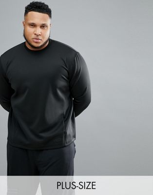 ASOS – 4505 Plusstorlek– Sweatshirt i jersey med 4-vägsstretch-Svart