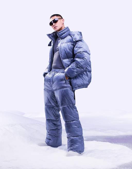 High-Waist Snowrider Puffer Pant - Fog