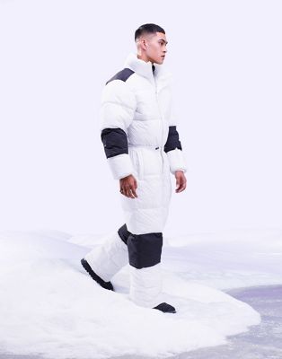 ASOS 4505 puffer ski suit in monochrome - ASOS Price Checker