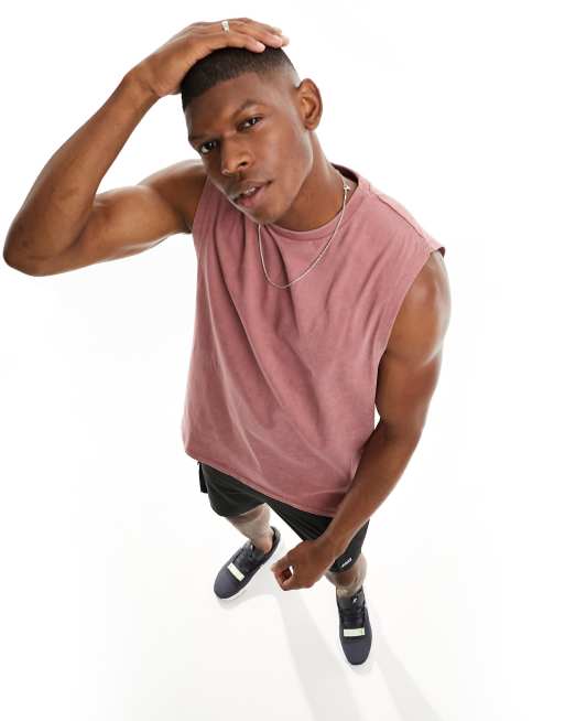 ASOS 4505 pump training singlet with quick dry in washed pink
