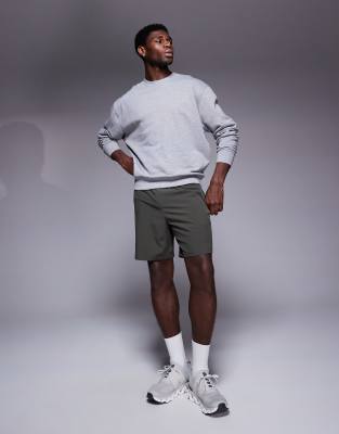 Asos 4505 Quick Dry Heavyweight Oversized Training Sweatshirt In Gray