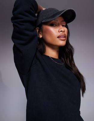 Asos 4505 Quick Dry Heavyweight Oversized Training Sweatshirt In Black