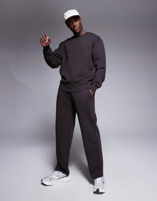 Asos 4505 Quick Dry Heavyweight Oversized Training Sweatshirt In Brown