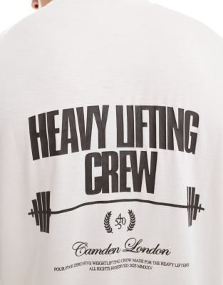 Asos 4505 Quick Dry Performance Jersey Training Back Print T-shirt In White