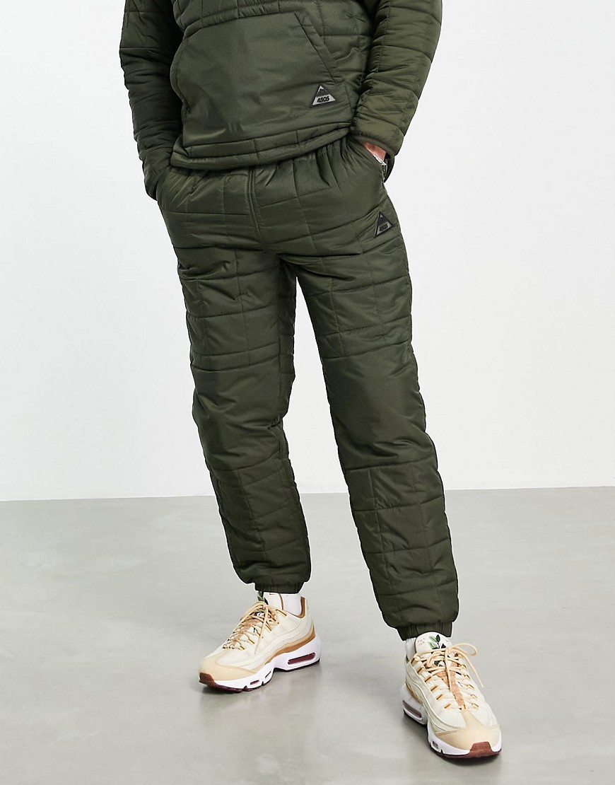 ASOS 4505 quilted jogger with knee panels-Green