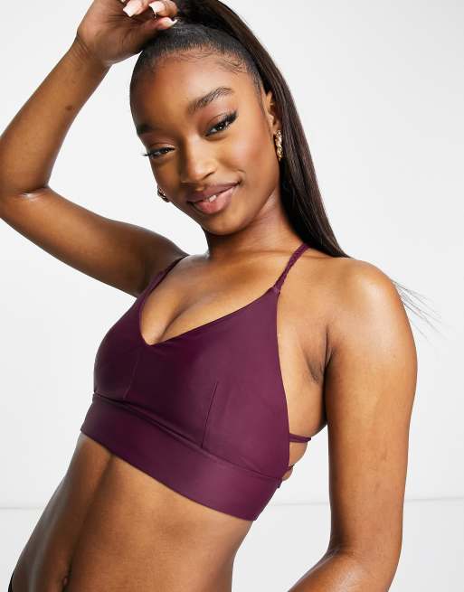 ASOS 4505 - Reggiseno bikini sportivo con dettaglio in macramè