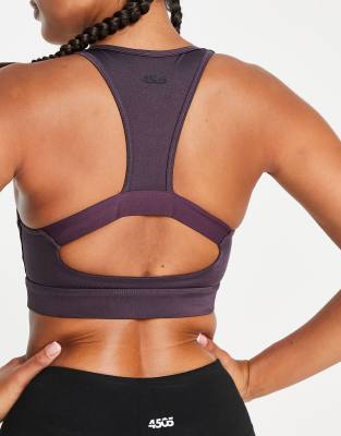 ASOS 4505 medium support training bra in purple (part of a set) - ASOS Price Checker