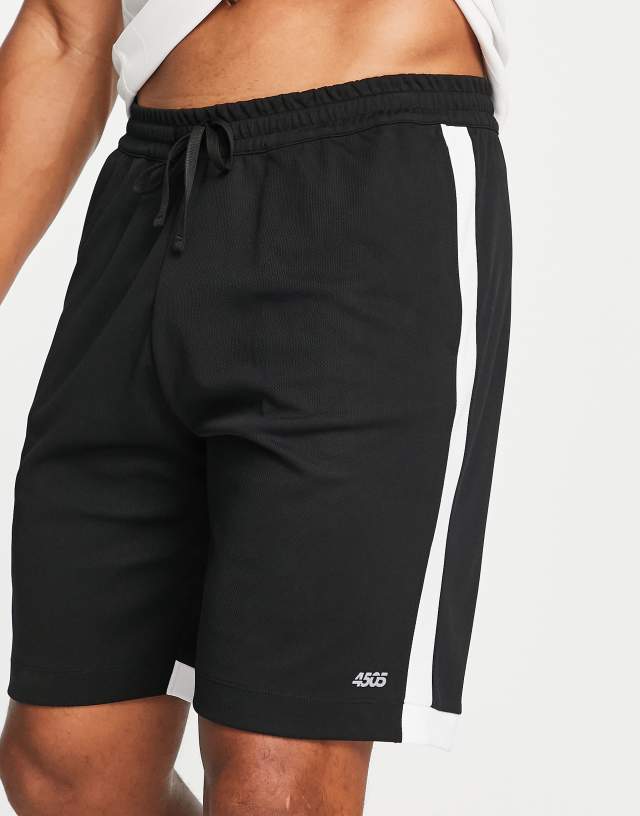 ASOS 4505 relaxed training shorts with contrast