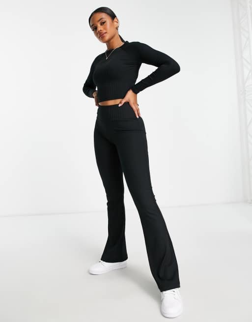 ASOS 4505 – Ribbade smala leggings med utsvängd design, del av set, 3 av 4