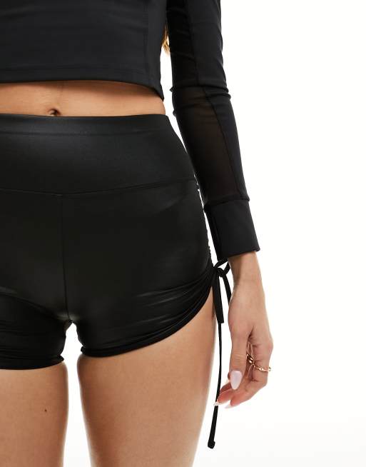 Side tie sale booty shorts