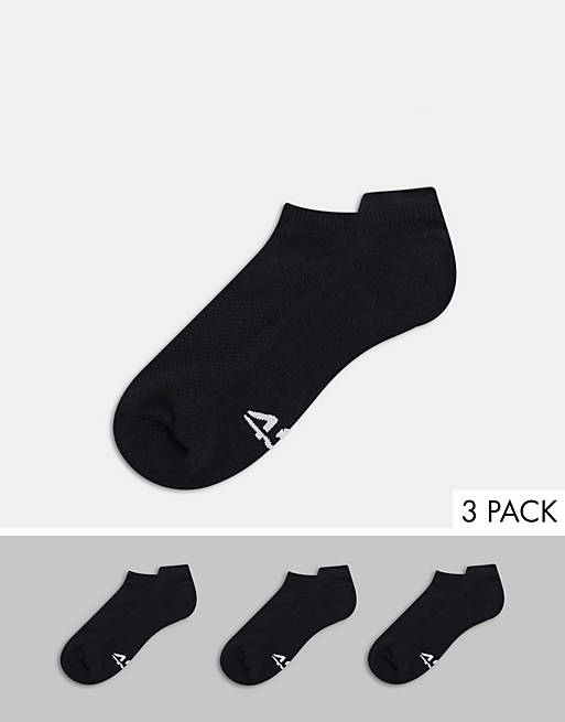 ASOS 4505 run trainer socks with antibacterial finish 3 pack
