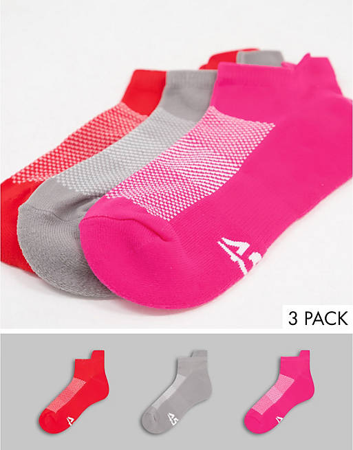 ASOS 4505 run trainer socks with antibacterial finish 3 pack