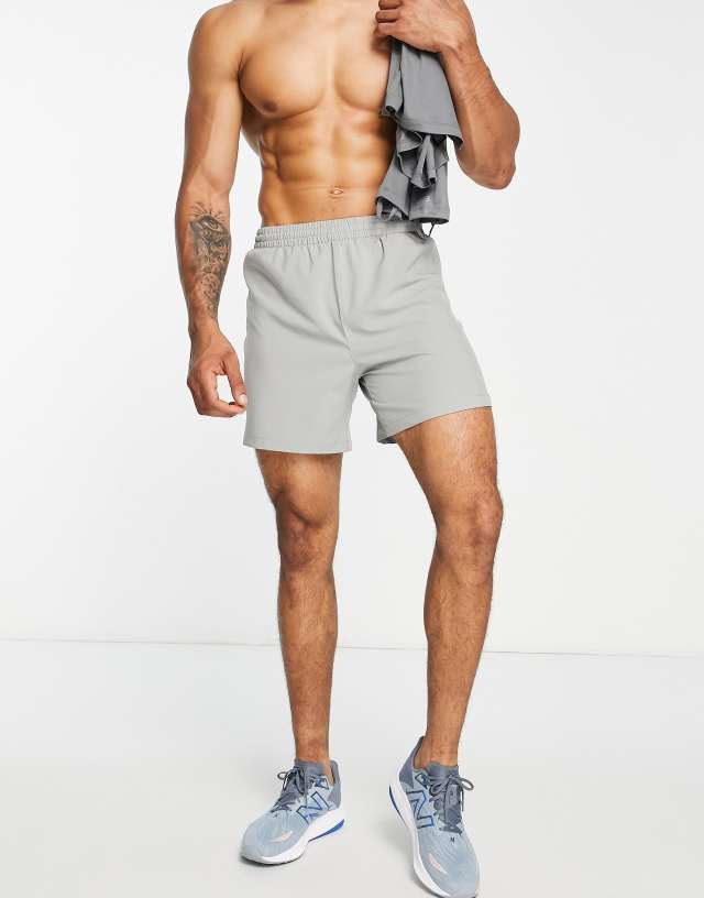 ASOS 4505 running shorts with quick dry in gray