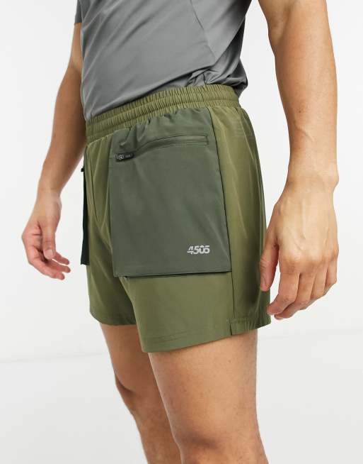 ASOS 4505 running 2 in 1 shorts in white