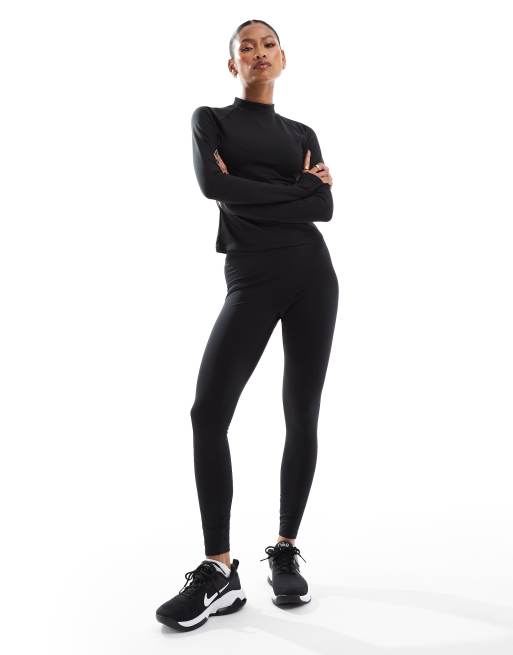 Black high waisted running leggings best sale