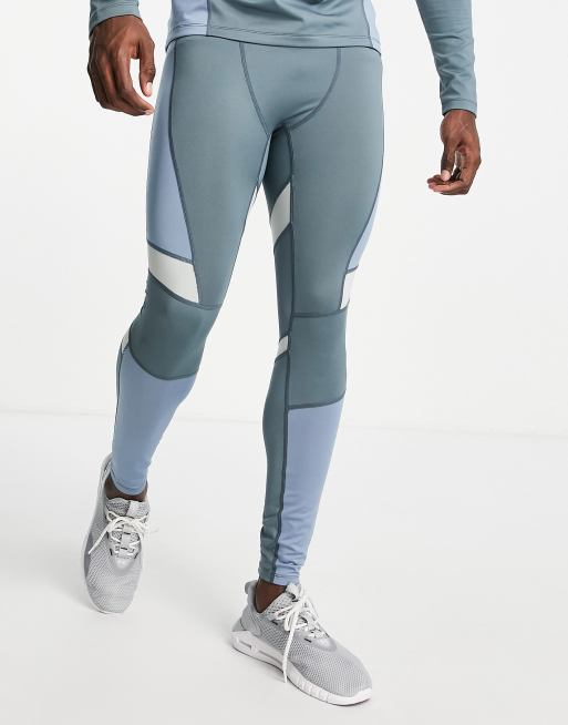 ASOS 4505 training base layer leggings in gray heather