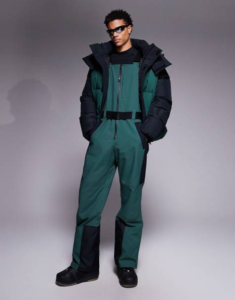 ASOS 4505 - Salopette de ski isolante et déperlante - Noir et vert - view 1