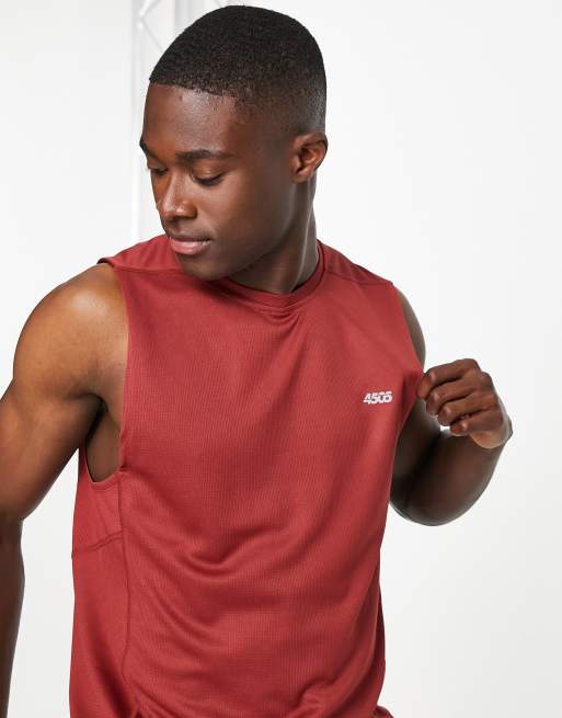 ASOS 4505 – Schnelltrocknendes, ärmelloses Sport-T-Shirt mit Logosymbol 