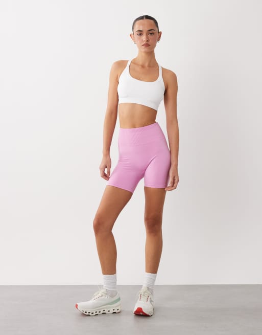 ASOS 4505 sculpting naadloze sport-bh met medium support en verstelbare bandjes in wit, 2 van 4