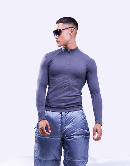 ASOS 4505 seamless rib ski base layer top with 1/4 zip, 2 of 4