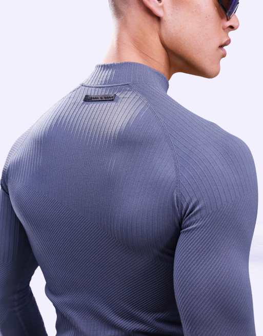 ASOS 4505 seamless rib ski base layer top with 1/4 zip, 3 of 4