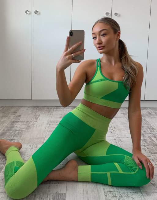 ASOS 4505 Icon seamless leggings in green