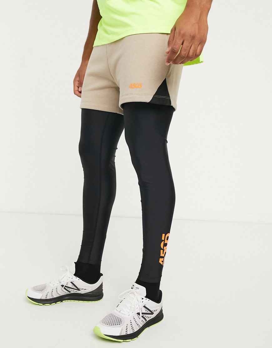 ASOS 4505 – Shorts och leggings i ett med skärp-Flerfärgad