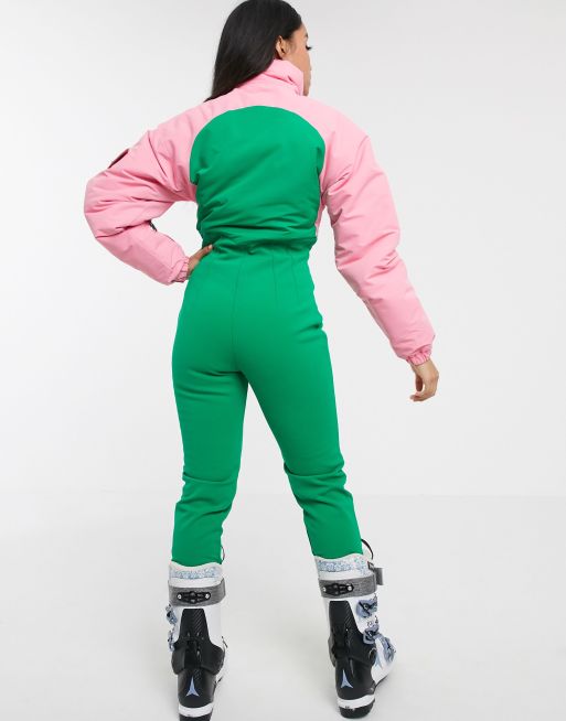 ASOS 4505 ski suit in color block