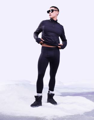 Asos Design 4505 Ski Base Layer Leggings-black