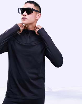 ASOS 4505 ski base layer top with 1/4 zip