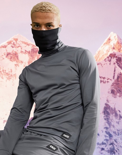 ASOS 4505 warm base layer top with funnel neck and face cover