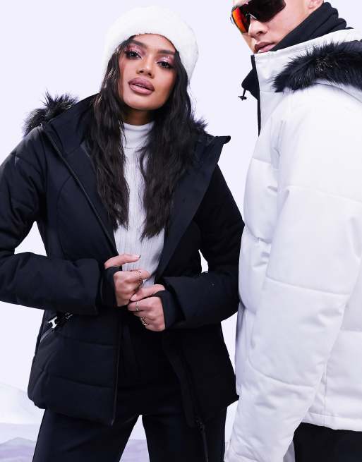 ASOS 4505 ski belted jacket with faux fur hood | ASOS