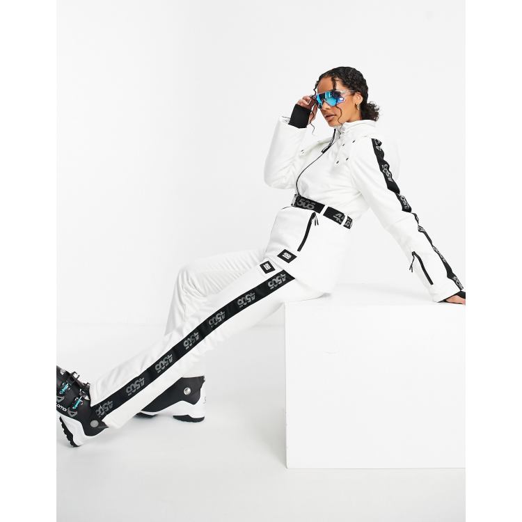 ASOS 4505 ski belted ski jacket with logo detail in mono | ASOS