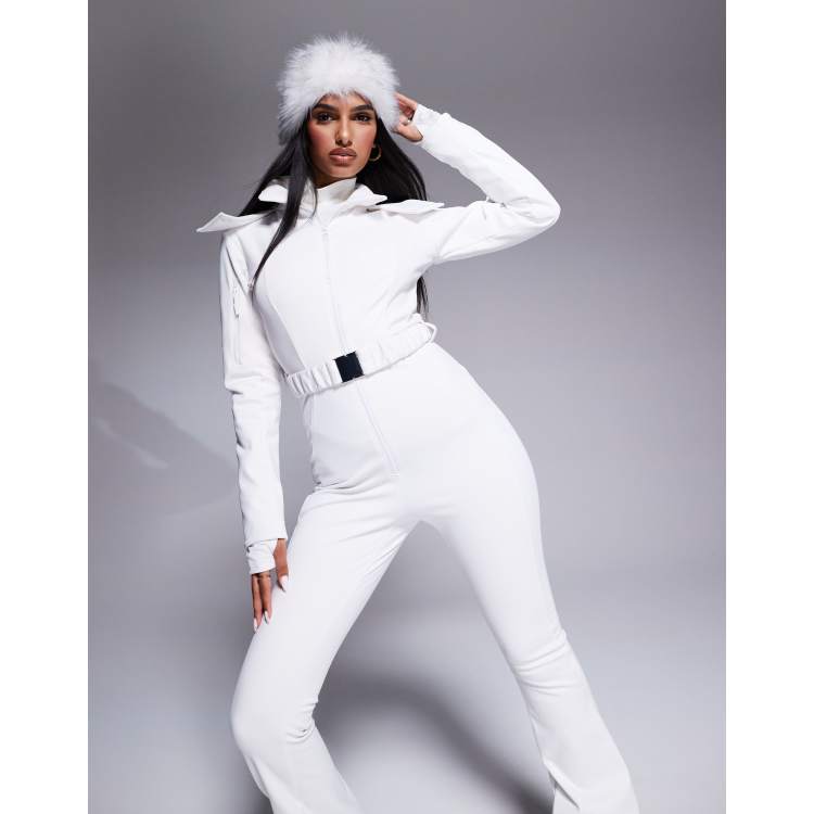 ASOS 4505 ski fitted belted ski suit with hood top size 4 New with Tags