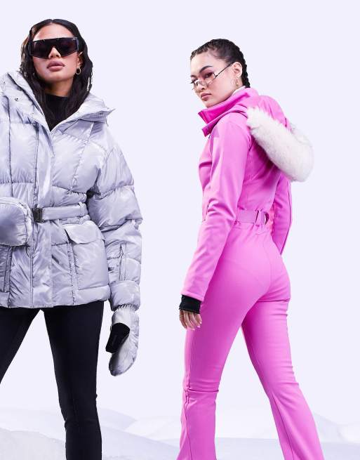 ASOS 4505 Ski Suit in Pink