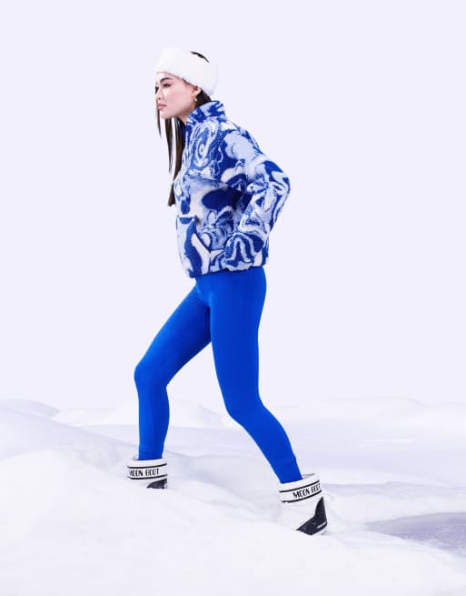 ASOS 4505 Petite Ski Suit With Blue Swirl Print for Women