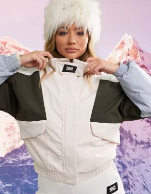 color block ski jacket