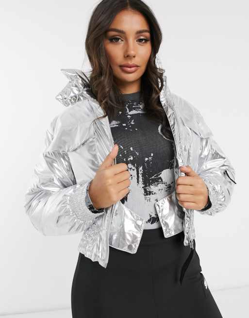 Cropped shop ski jacket